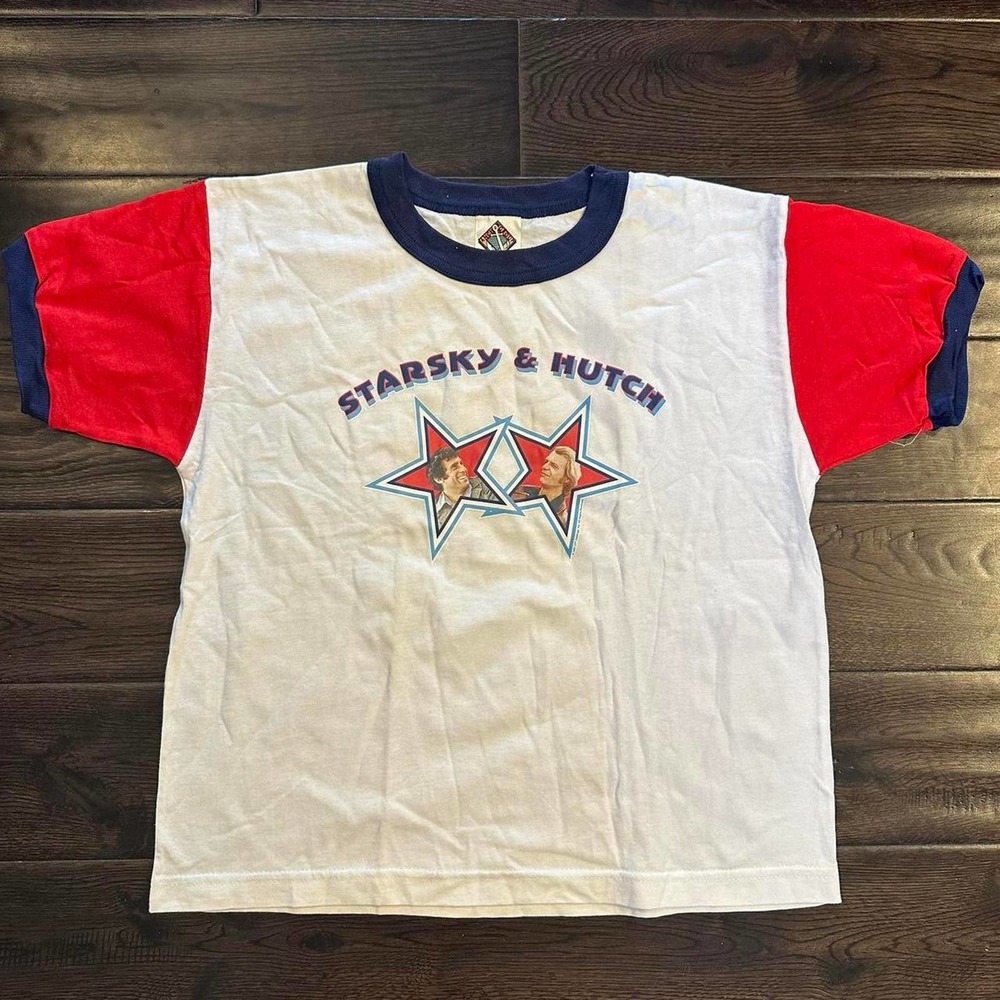 Vintage Starsky & Hutch Ringer Tee Youth Large Babytee